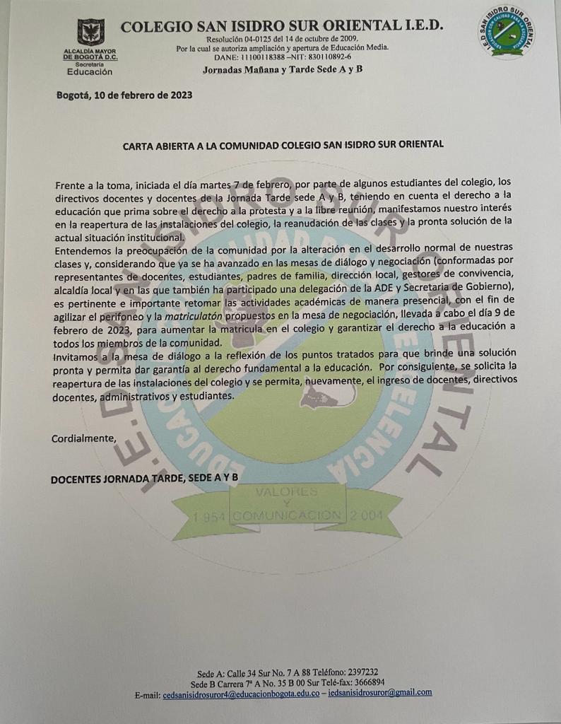 COMUNICADO DOCENTES JT