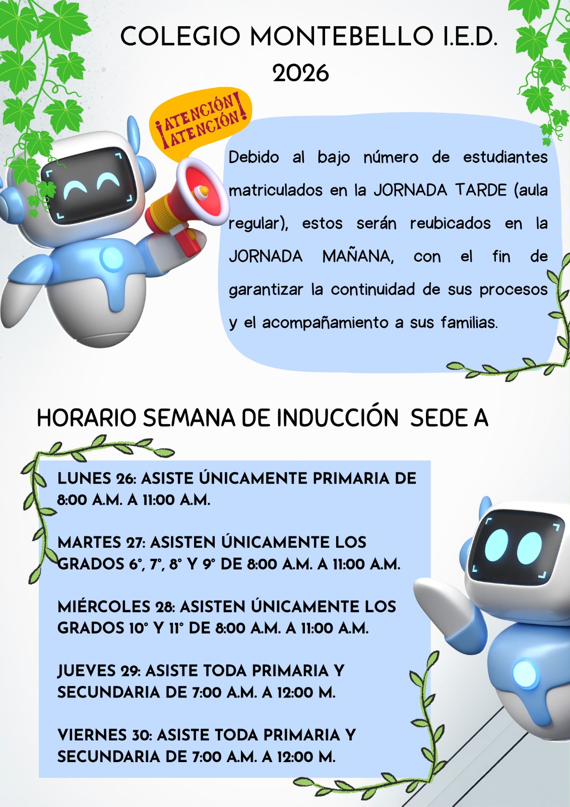 SEMANA DE INDUCCIÓN