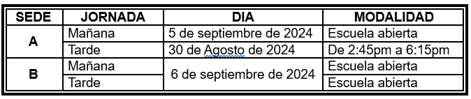 Imagen con los horarios de atencion